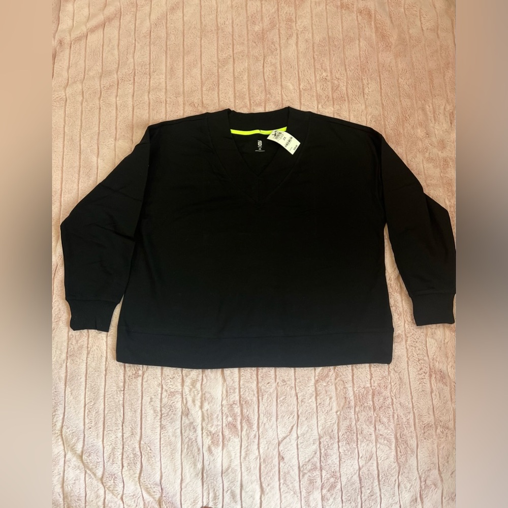 Ideology Black V-Neck Women's Sweatshirt